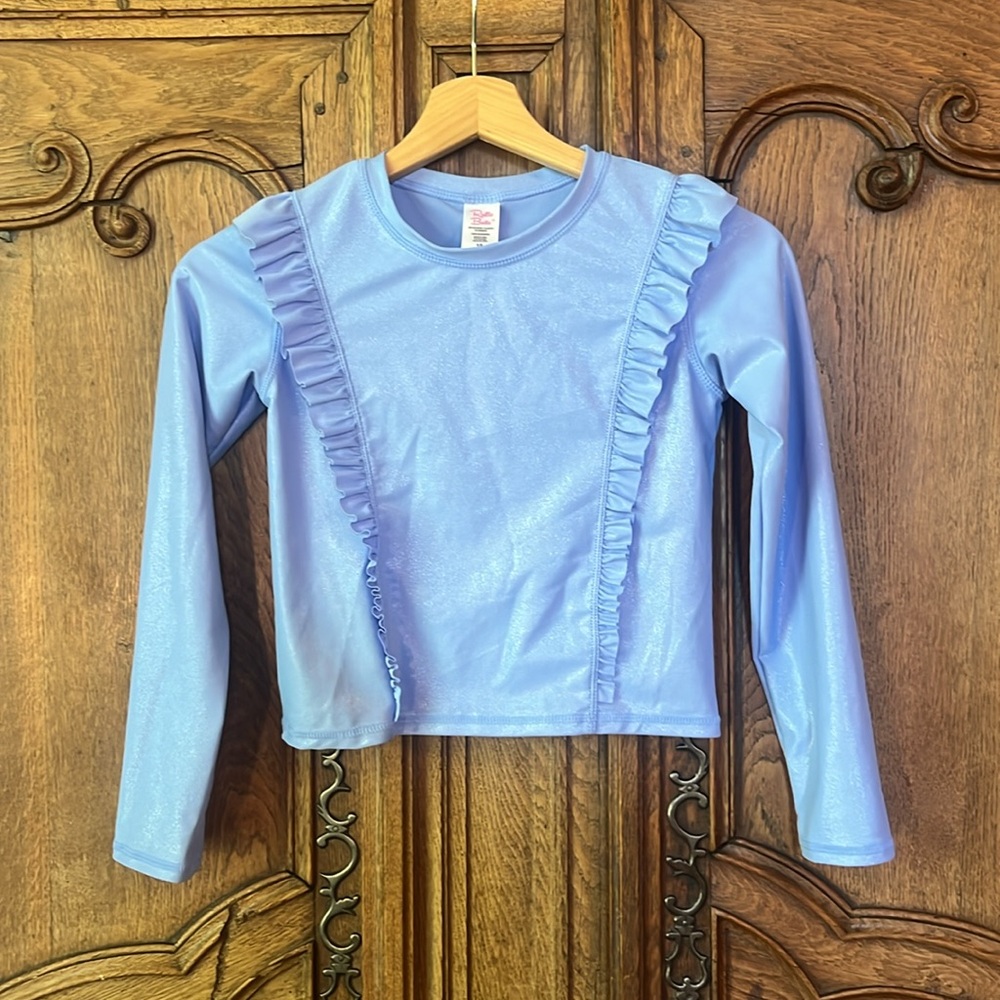 Ruffle Butts GIRLS' PRINCESS SEAM RUFFLE RASH GUARD - Picture 3 of 12